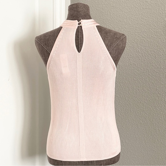 WHBM Keyhole Halter Sweater Tank Pink S NWT - Picture 7 of 12